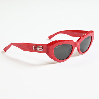 Balenciaga BB0236S 003 Womens Authentic Sunglasses Red/Gray, 52mm - New