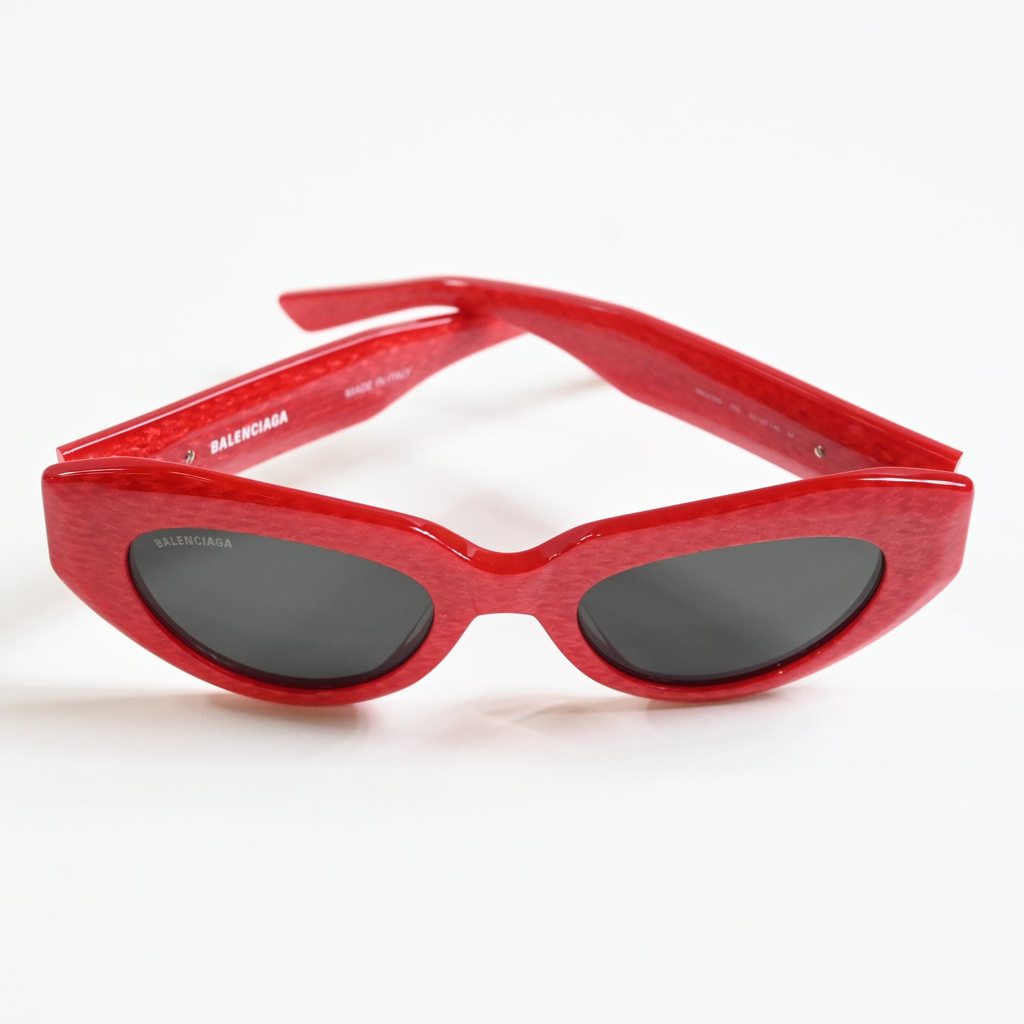 Balenciaga BB0236S 003 Womens Authentic Sunglasses Red/Gray, 52mm - New