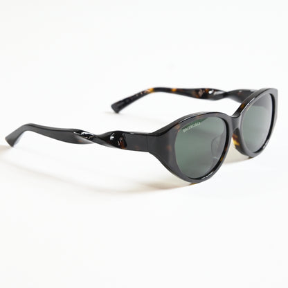 Balenciaga BB0209SA 002 Womens Authentic Sunglasses Havana/Green, 55mm - New