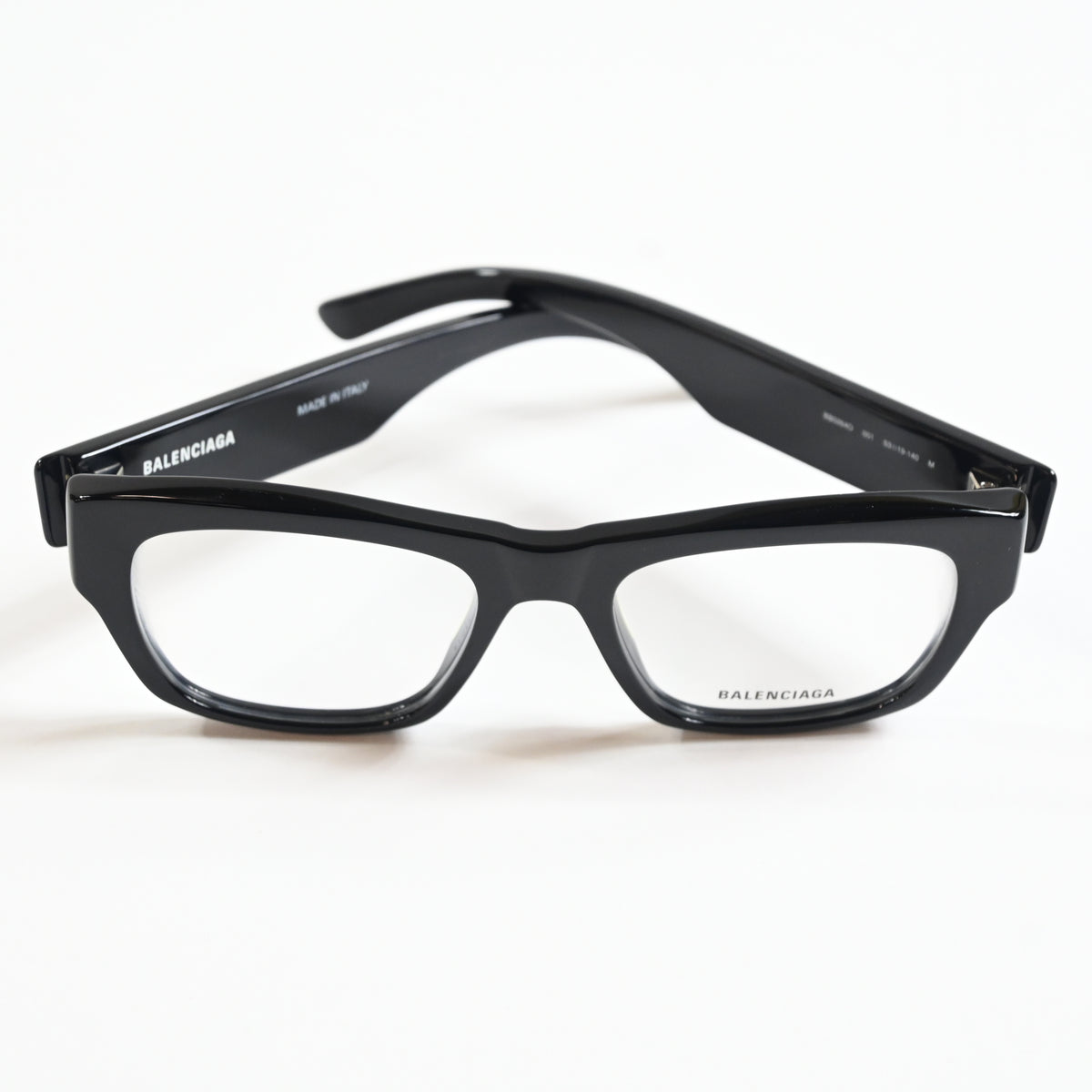 Balenciaga BB0264O 001 Unisex Authentic Eyeglasses Black/Silver, 53mm - New