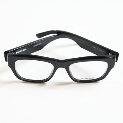 Balenciaga BB0264O 001 Unisex Authentic Eyeglasses Black/Silver, 53mm - New