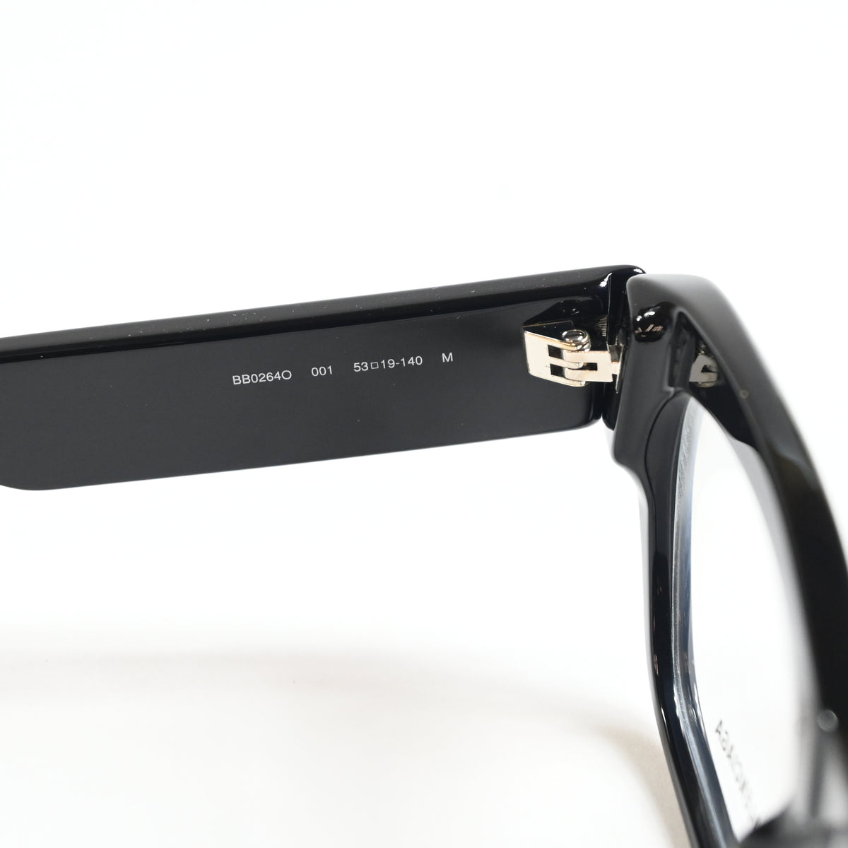 Balenciaga BB0264O 001 Unisex Authentic Eyeglasses Black/Silver, 53mm - New