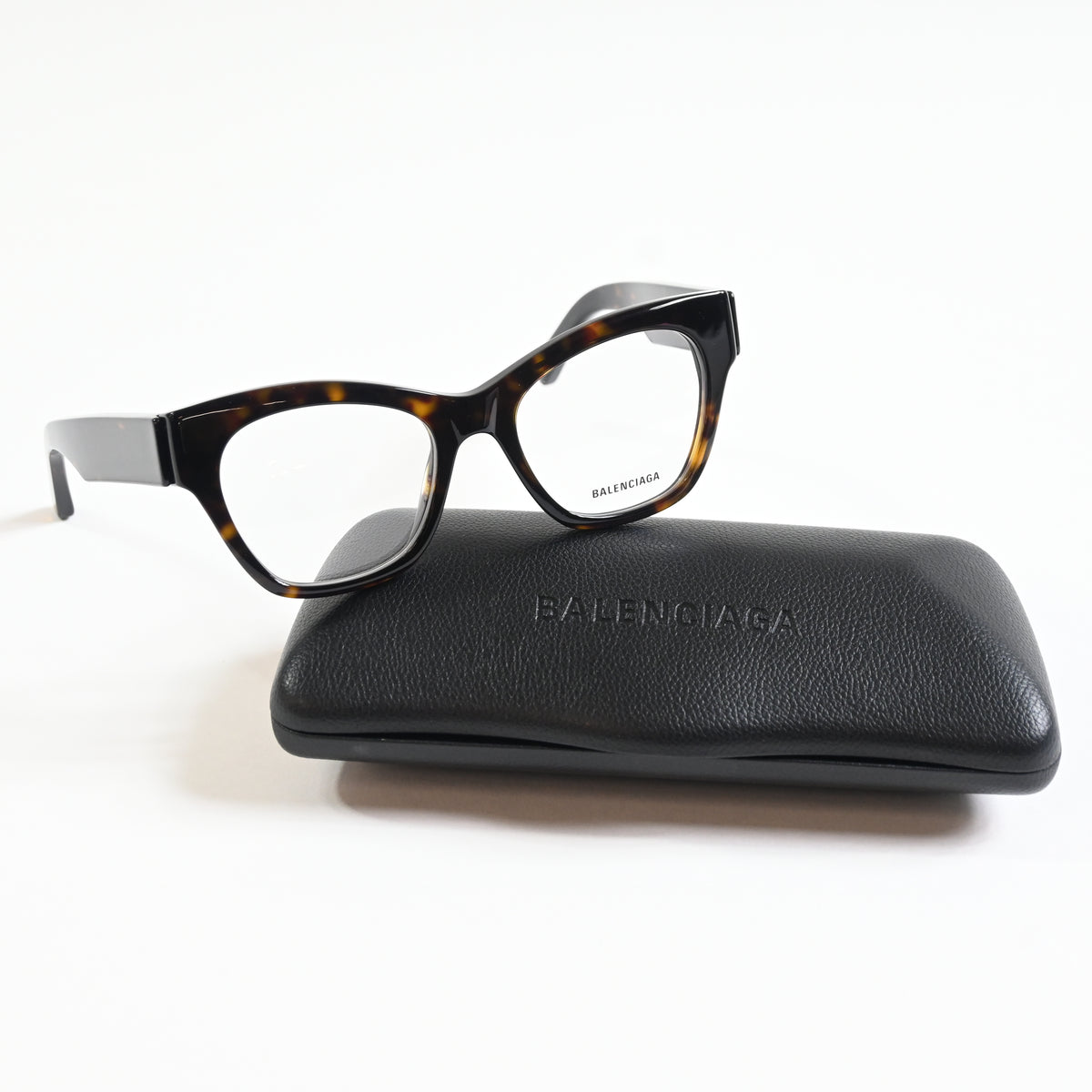 Balenciaga BB0263O 002 Womens Authentic Eyeglasses Havana/Silver, 52mm - New