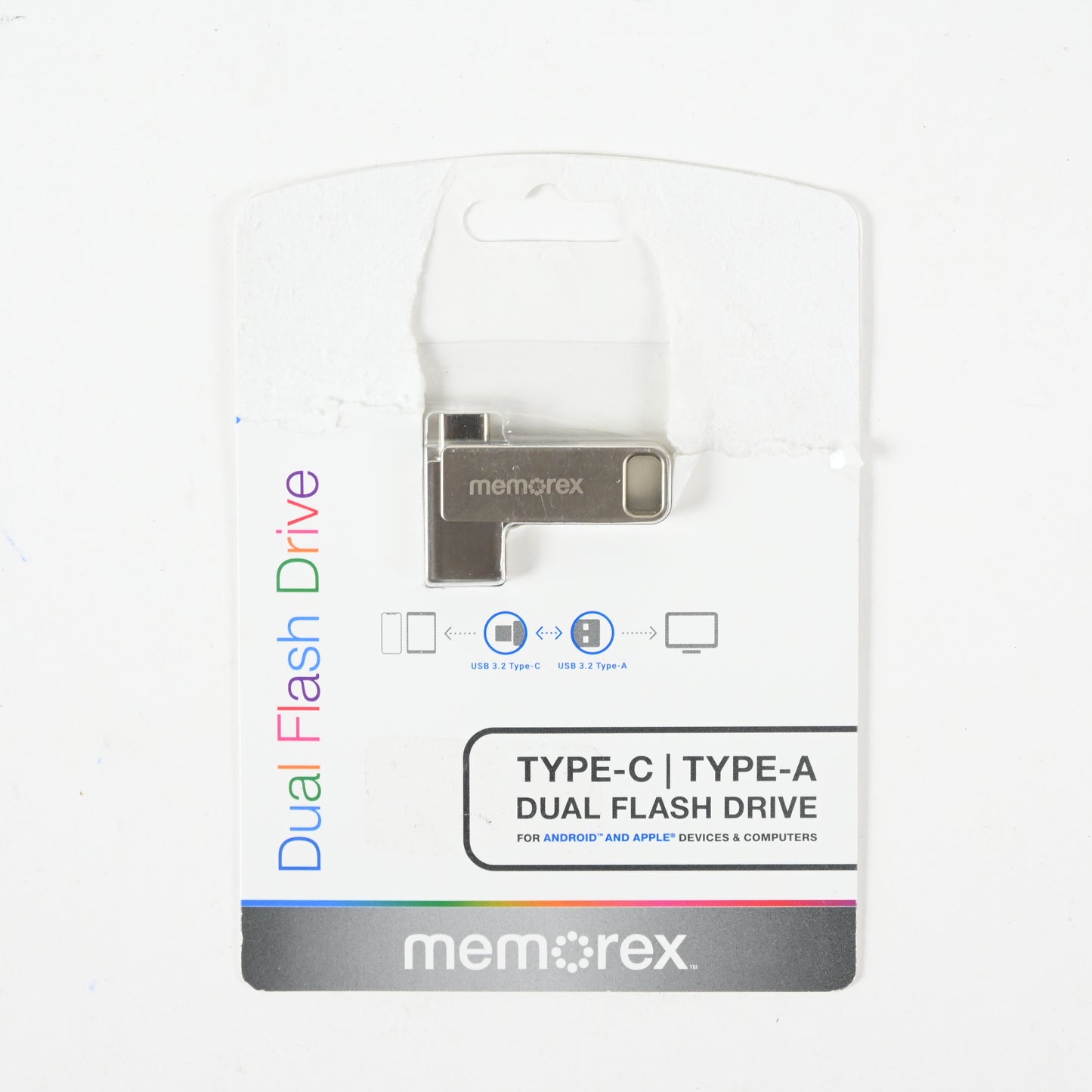 Memorex 64GB USB 3.2 Type-C / Type-A Dual Flash Drive