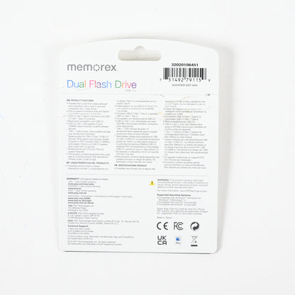 Memorex 64GB USB 3.2 Type-C / Type-A Dual Flash Drive