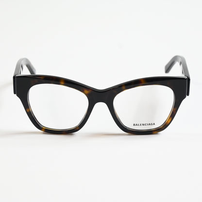 Balenciaga BB0263O 002 Womens Authentic Eyeglasses Havana/Silver, 52mm - New