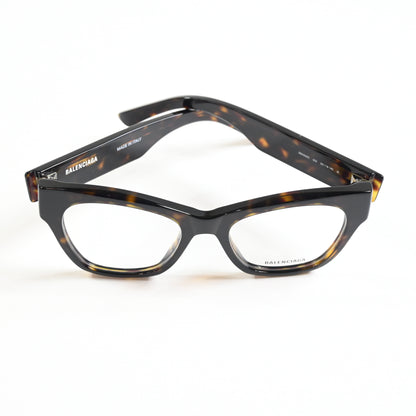 Balenciaga BB0263O 002 Womens Authentic Eyeglasses Havana/Silver, 52mm - New