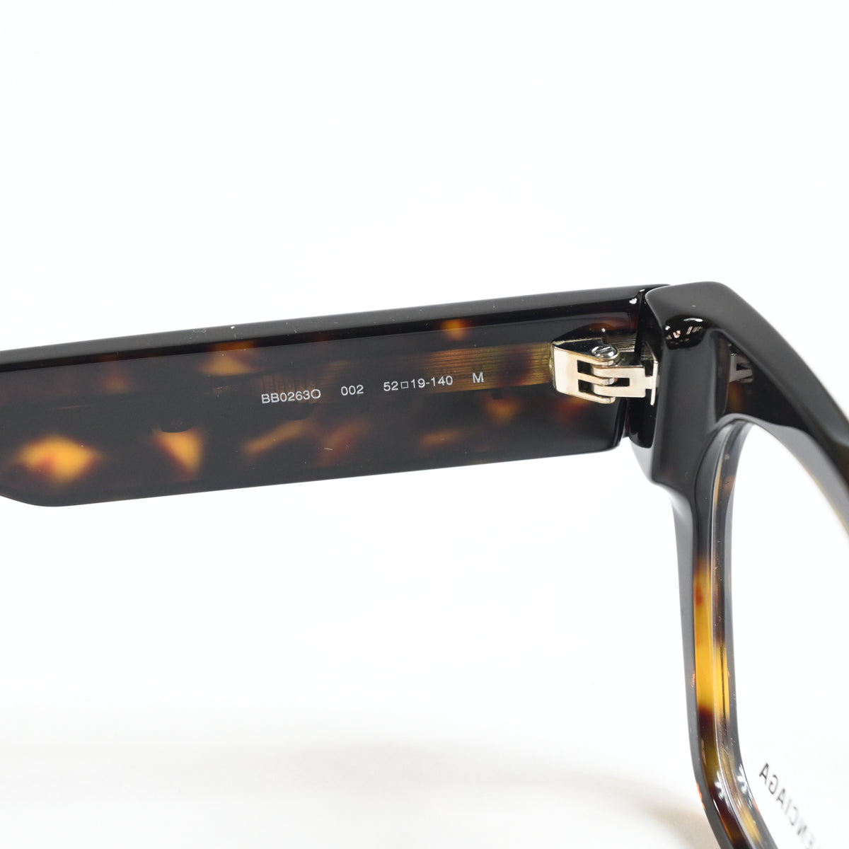 Balenciaga BB0263O 002 Womens Authentic Eyeglasses Havana/Silver, 52mm - New