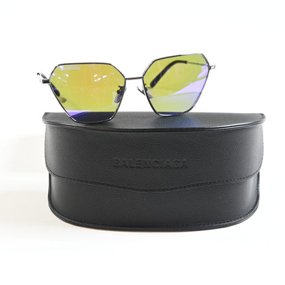 Balenciaga BB0194S 003 Womens Authentic Sunglasses Ruthenium/Silver, 61mm - New