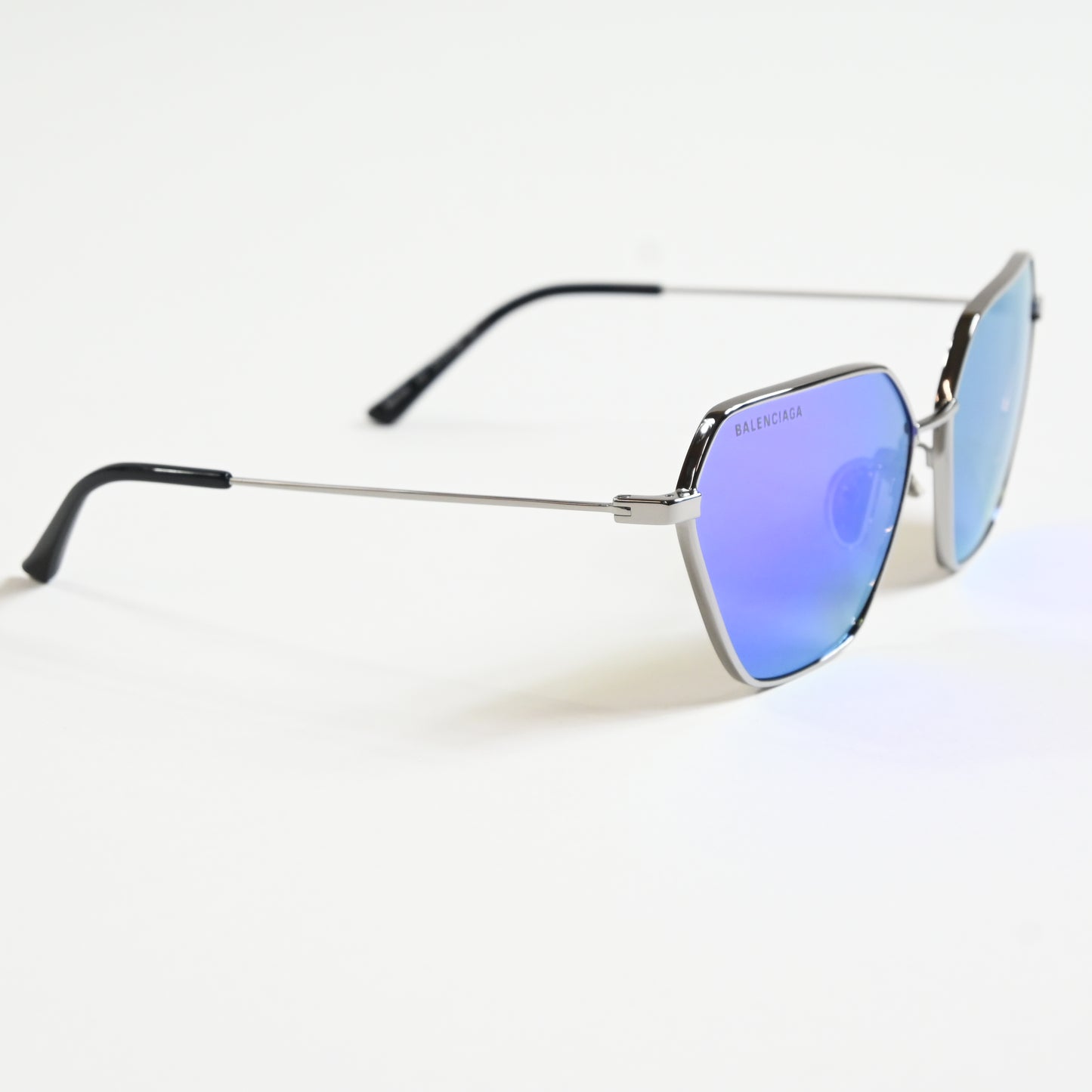 Balenciaga BB0194S 003 Womens Authentic Sunglasses Ruthenium/Silver, 61mm - New