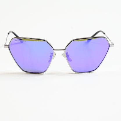 Balenciaga BB0194S 003 Womens Authentic Sunglasses Ruthenium/Silver, 61mm - New