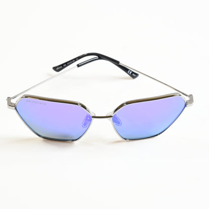 Balenciaga BB0194S 003 Womens Authentic Sunglasses Ruthenium/Silver, 61mm - New