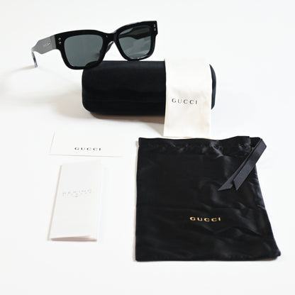 Gucci GG1217S 001 Mens Authentic Sunglasses Black/Gray, 53mm - New