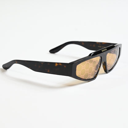 Gucci GG1591S 002 Unisex Authentic Sunglasses Dark Havana/Bronze, 58mm - New
