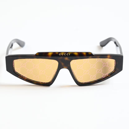 Gucci GG1591S 002 Unisex Authentic Sunglasses Dark Havana/Bronze, 58mm - New