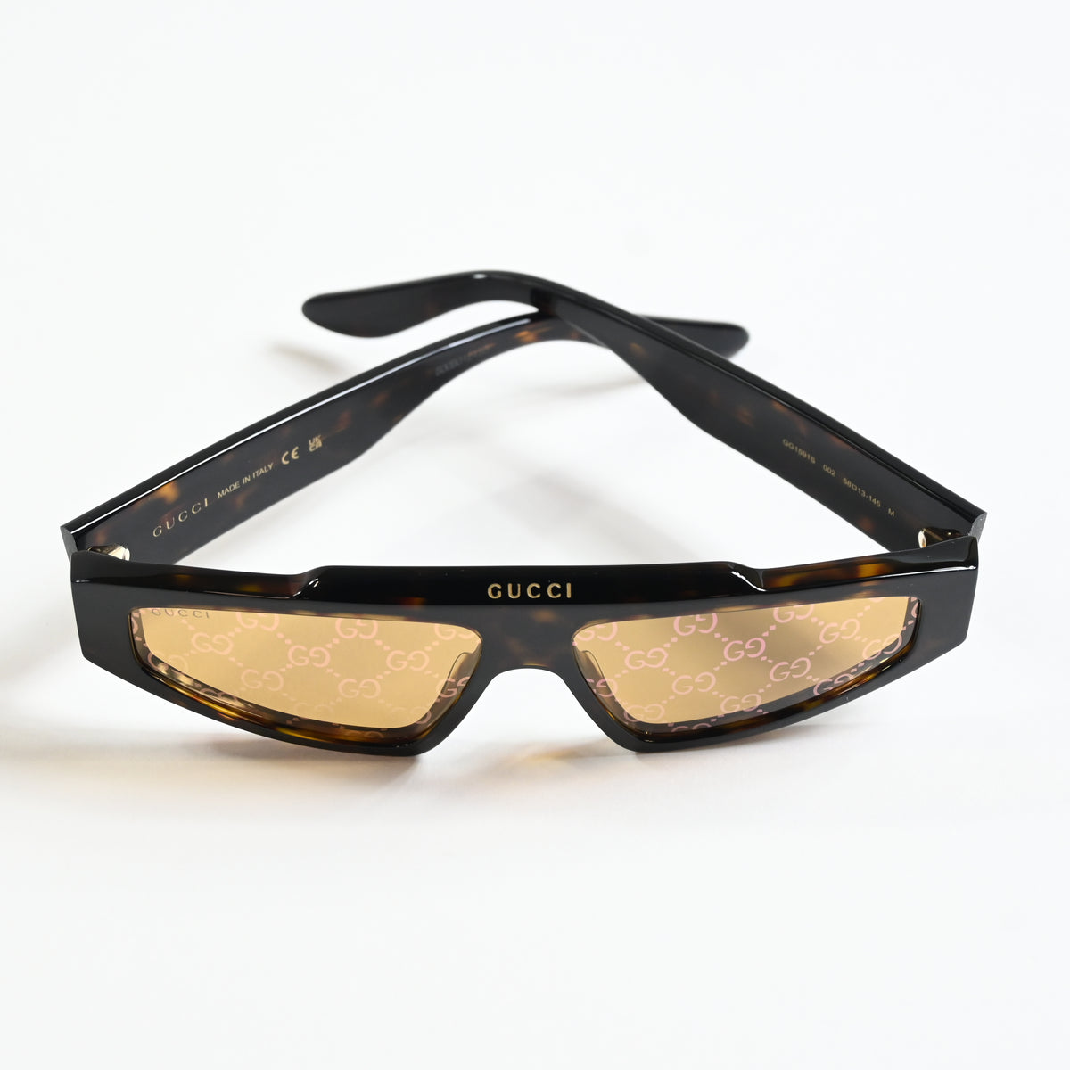 Gucci GG1591S 002 Unisex Authentic Sunglasses Dark Havana/Bronze, 58mm - New