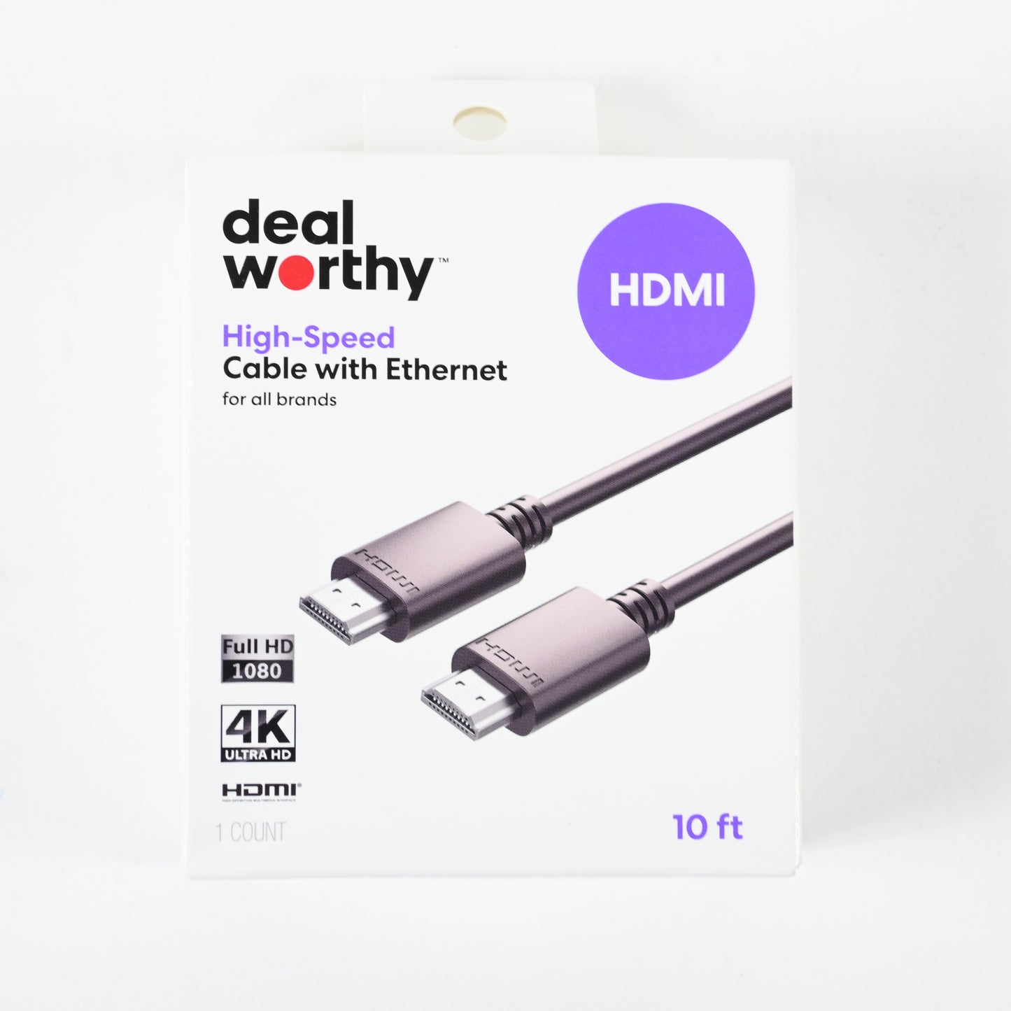 Dealworthy HDMI High Speed Cable with Ethernet 10' Cable - Black