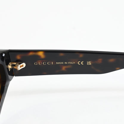 Gucci GG1591S 002 Unisex Authentic Sunglasses Dark Havana/Bronze, 58mm - New