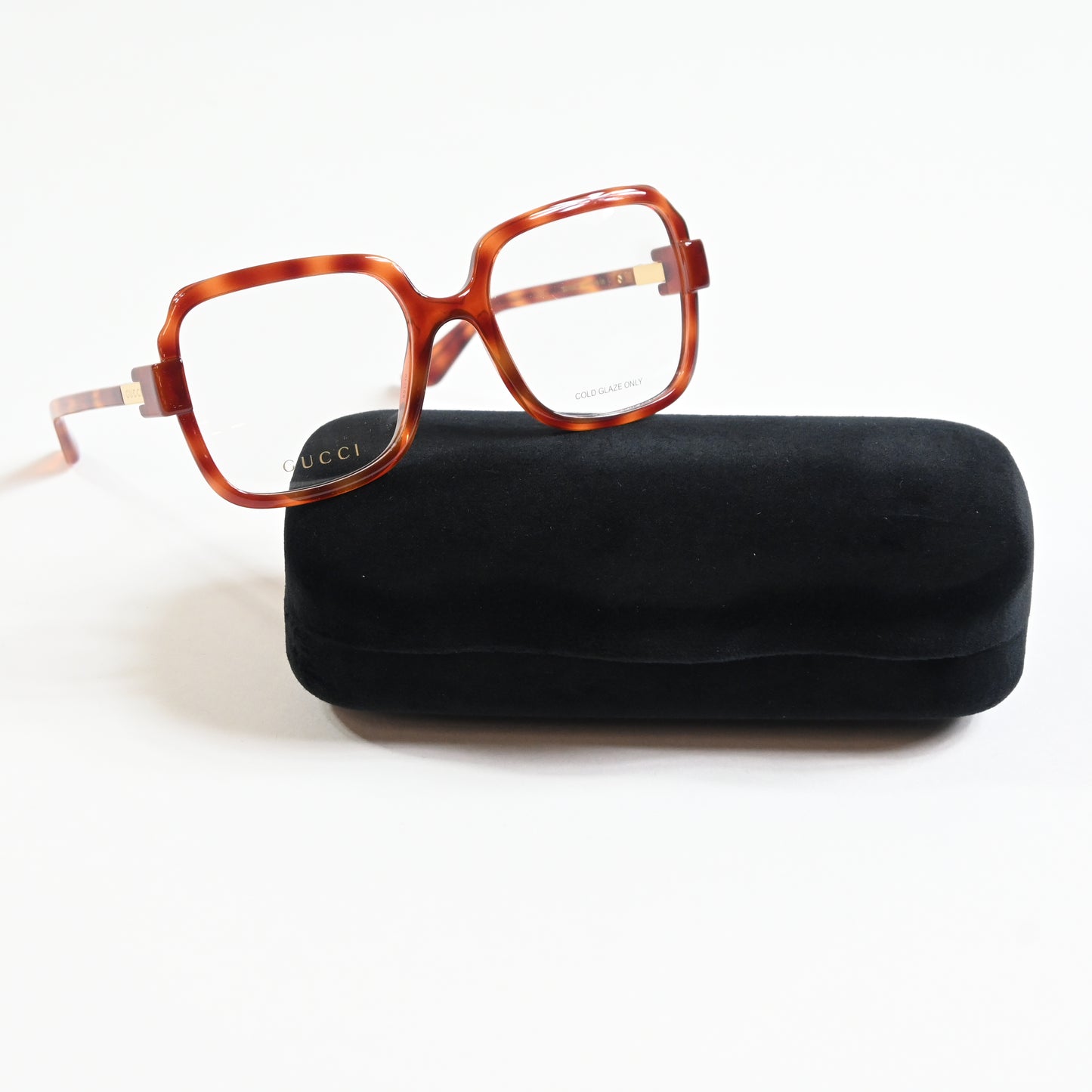 Gucci GG1433O 002 Womens Authentic Eyeglasses Havana/Gold, 55mm - New