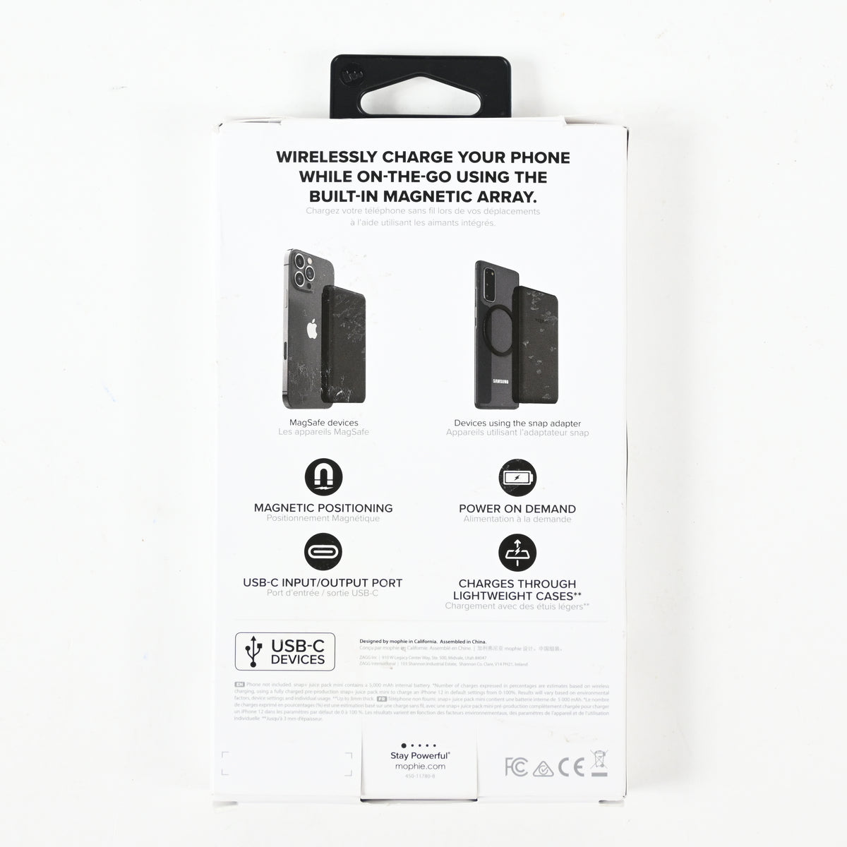 Mophie Snap+ Juice Pack Mini w/Wallet - Apple, Samsung, Google