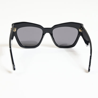 Gucci GG1422S 001 Womens Authentic Sunglasses Black/Gold, 55mm - New