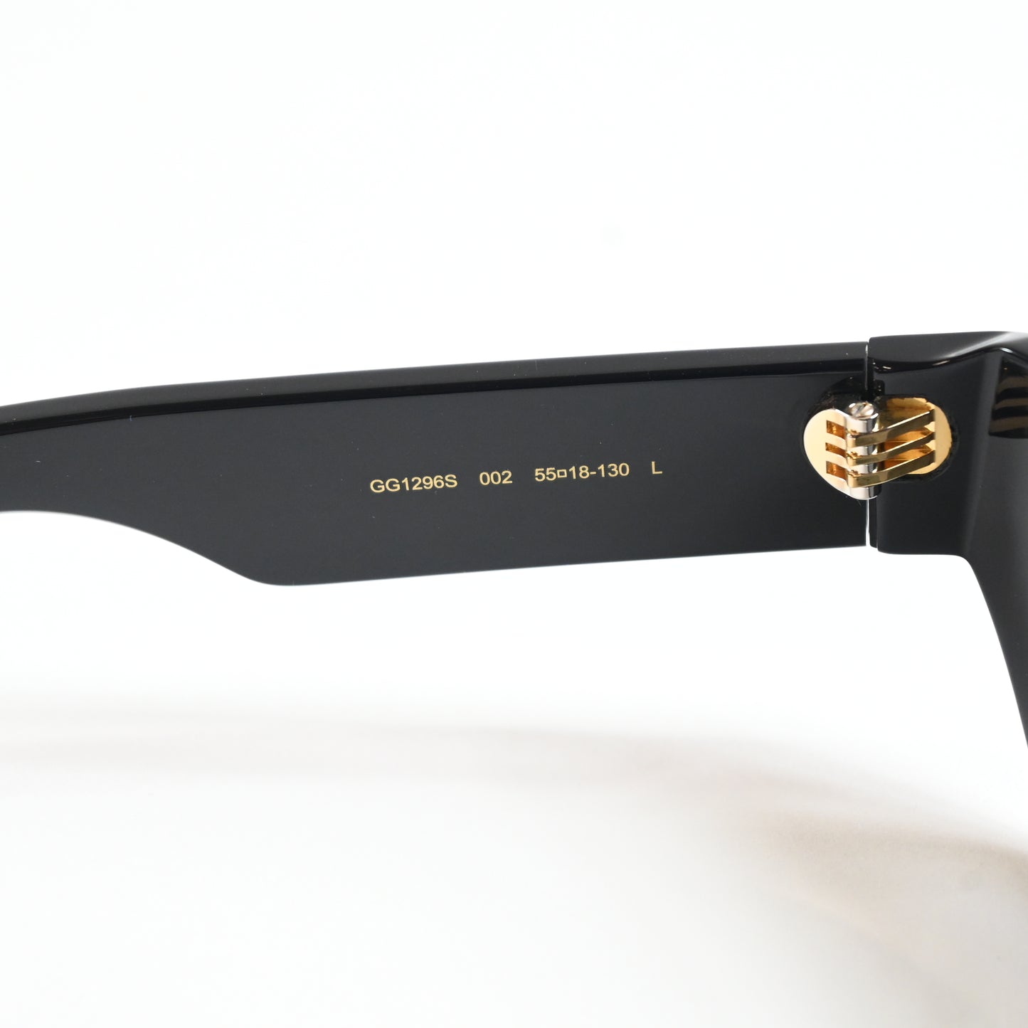 Gucci GG1296S 002 Mens Authentic Sunglasses Black/Silver, 55mm - New