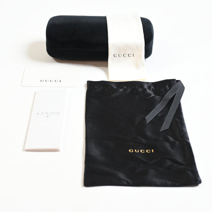 Gucci GG1296S 002 Mens Authentic Sunglasses Black/Silver, 55mm - New