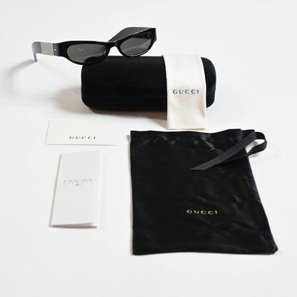 Gucci GG1635S 003 Womens Authentic Sunglasses Black/Dark Gray, 53mm - New