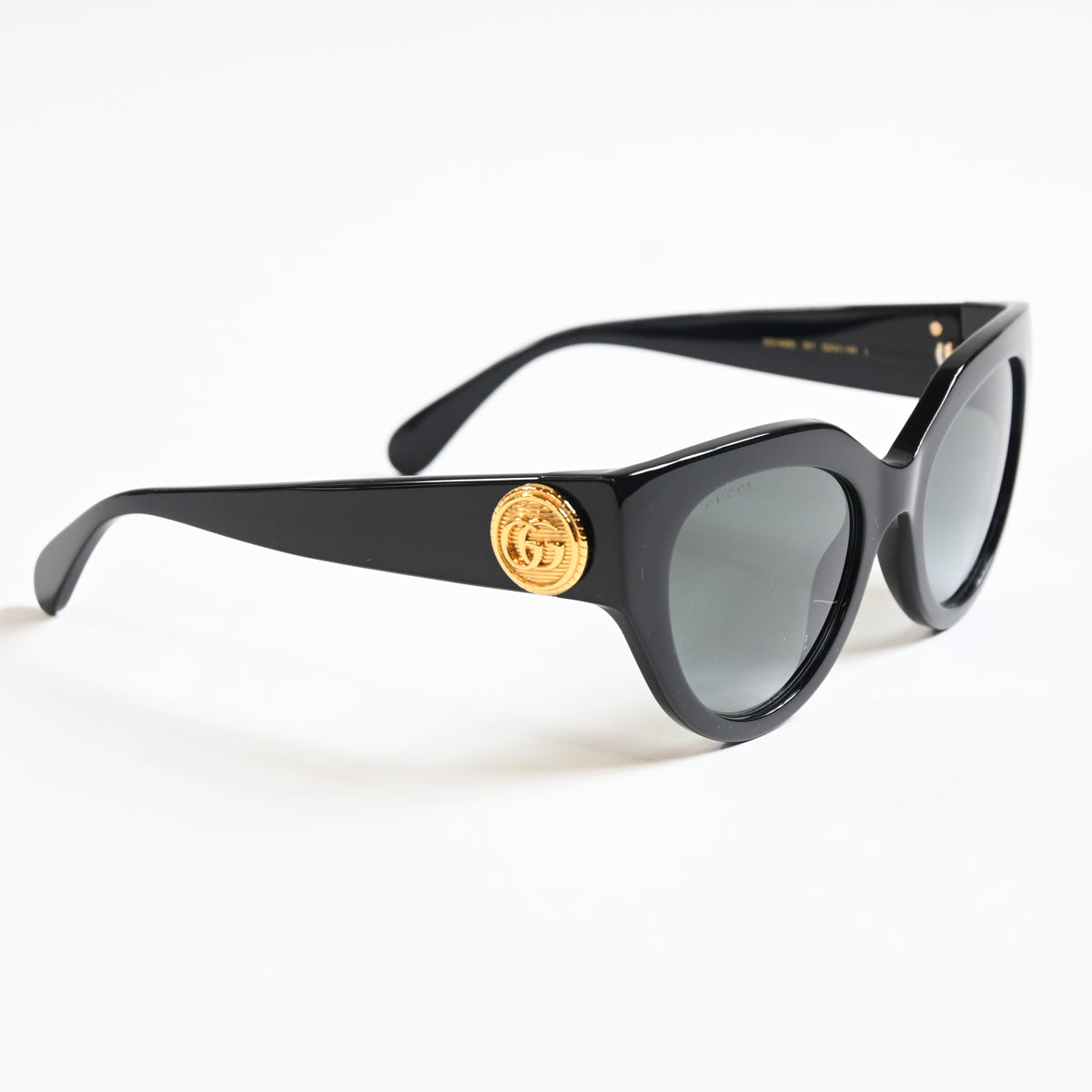 Gucci GG1408S 001 Womens Authentic Sunglasses Black/gold, 52mm - New