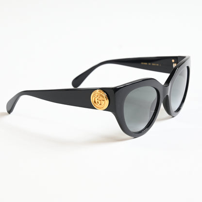 Gucci GG1408S 001 Womens Authentic Sunglasses Black/gold, 52mm - New
