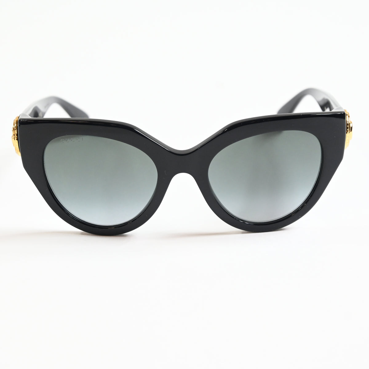 Gucci GG1408S 001 Womens Authentic Sunglasses Black/gold, 52mm - New