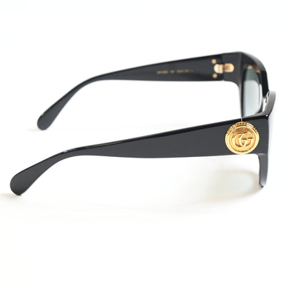 Gucci GG1408S 001 Womens Authentic Sunglasses Black/gold, 52mm - New