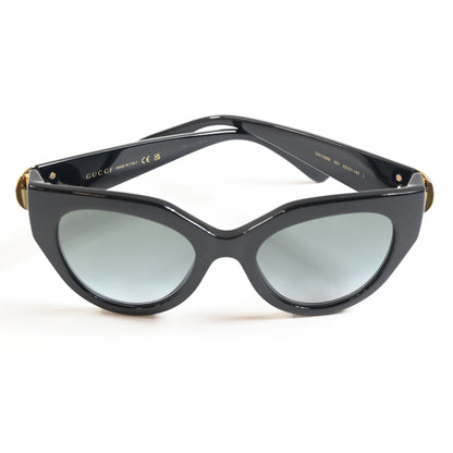 Gucci GG1408S 001 Womens Authentic Sunglasses Black/gold, 52mm - New