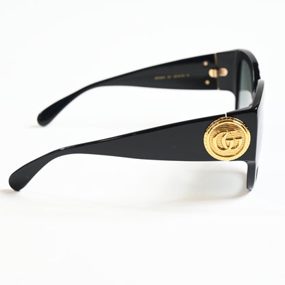 Gucci GG1407S 001 Womens Authentic Sunglasses Black/Gold, 54mm - New