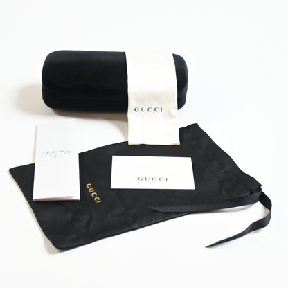 Gucci GG1407S 001 Womens Authentic Sunglasses Black/Gold, 54mm - New
