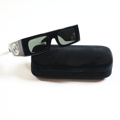 Gucci GG1646S 001 Womens Authentic Sunglasses Black/Silver, 49mm - New