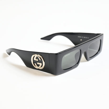Gucci GG1646S 001 Womens Authentic Sunglasses Black/Silver, 49mm - New