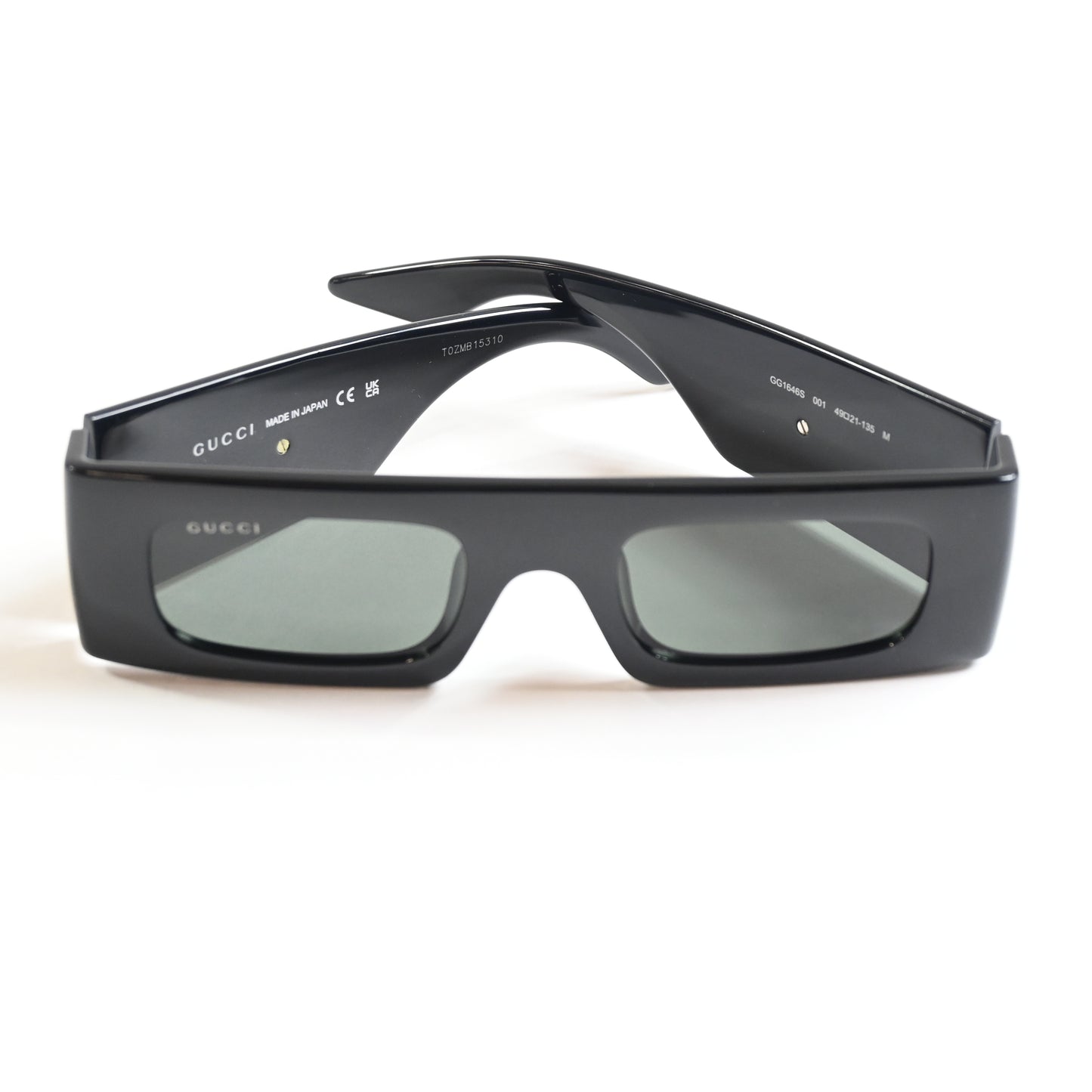 Gucci GG1646S 001 Womens Authentic Sunglasses Black/Silver, 49mm - New