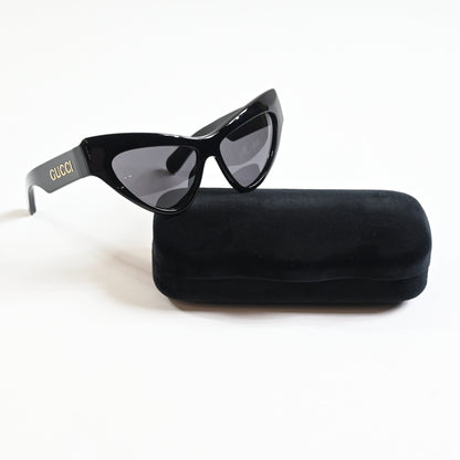 Gucci GG1294S 001 Womens Authentic Sunglasses Black/Gold, 57mm - New
