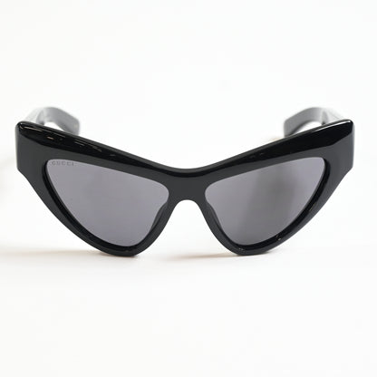 Gucci GG1294S 001 Womens Authentic Sunglasses Black/Gold, 57mm - New