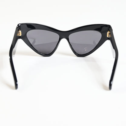 Gucci GG1294S 001 Womens Authentic Sunglasses Black/Gold, 57mm - New