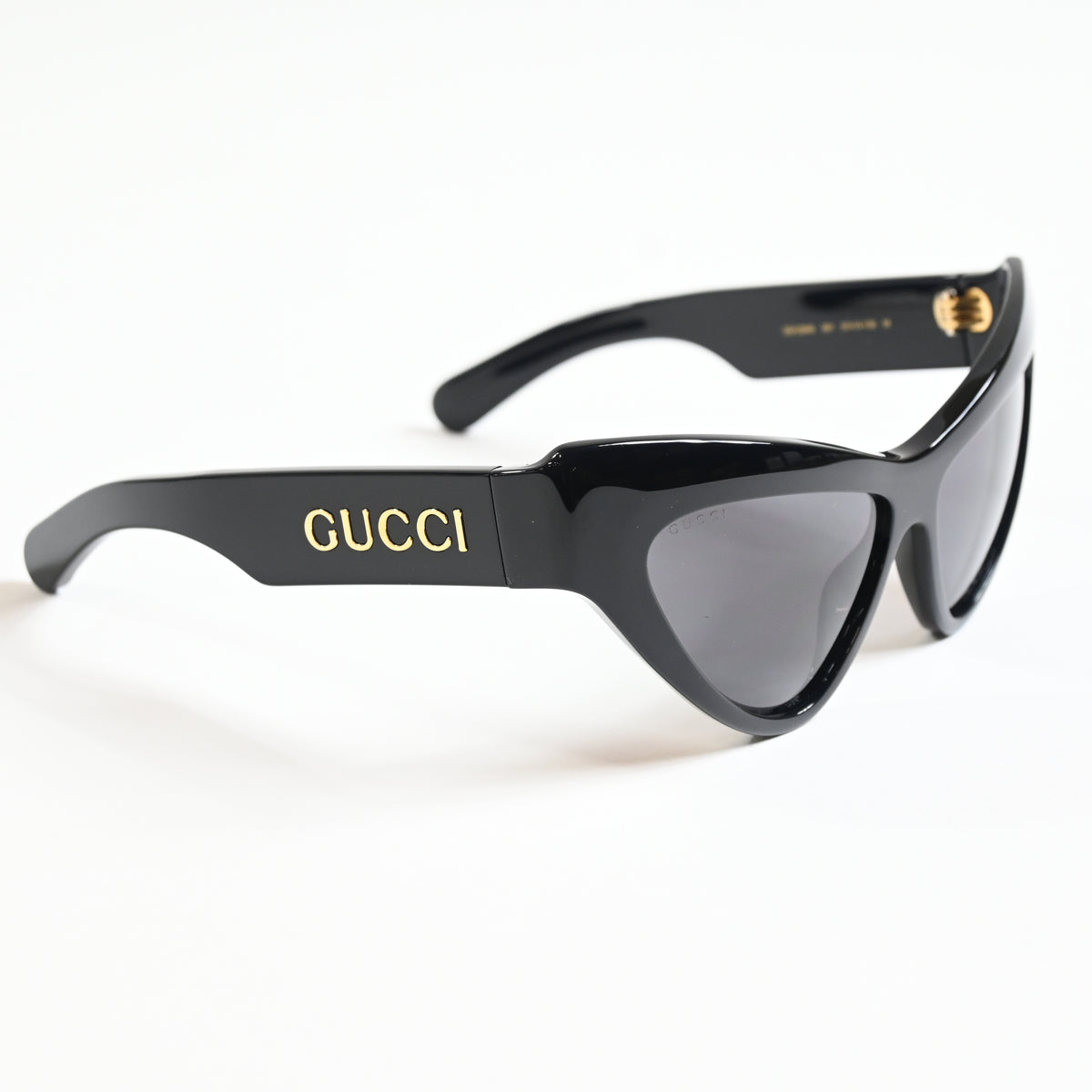 Gucci GG1294S 001 Womens Authentic Sunglasses Black/Gold, 57mm - New