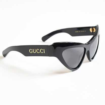 Gucci GG1294S 001 Womens Authentic Sunglasses Black/Gold, 57mm - New
