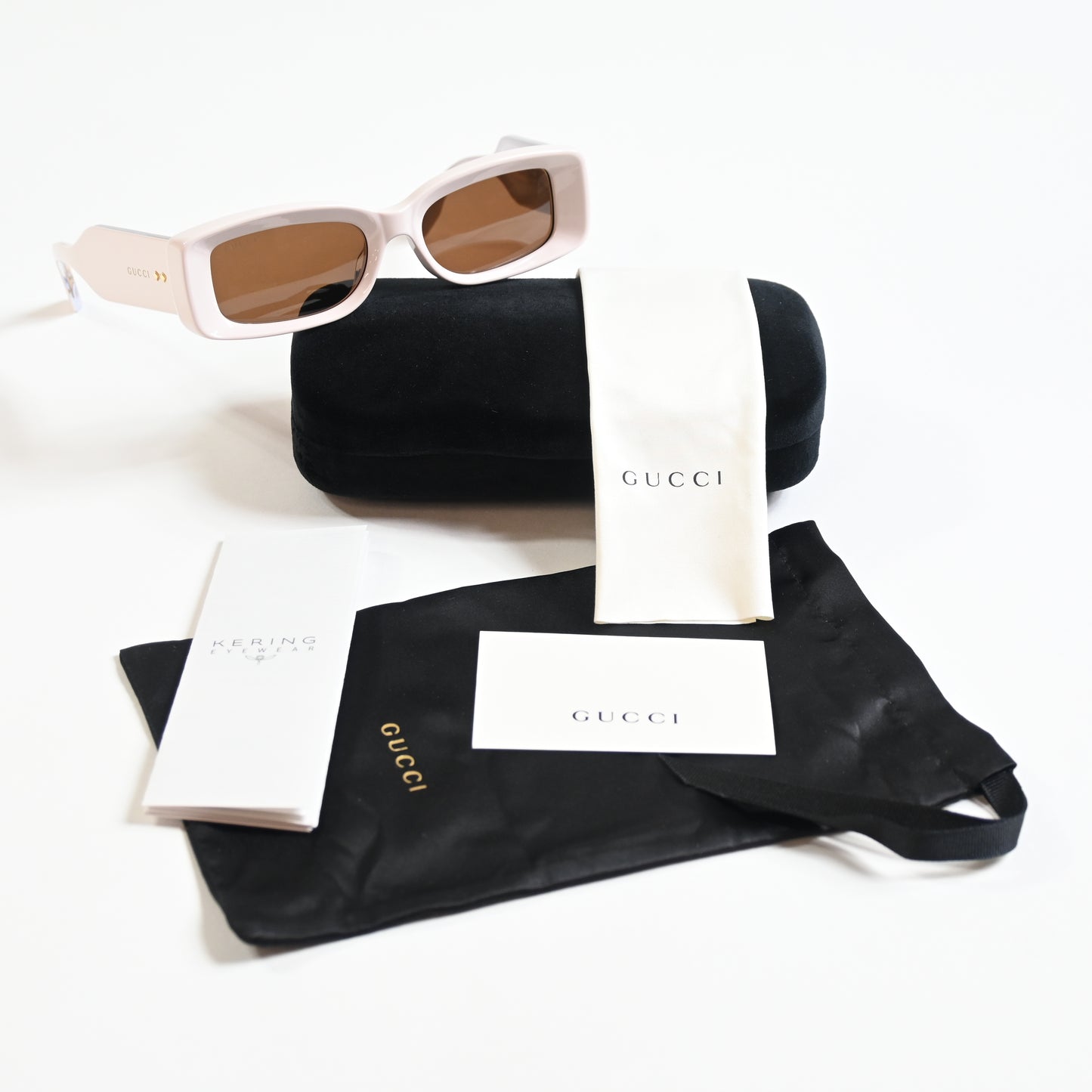 Gucci GG1528S 003 Womens Authentic Sunglasses Ivory/Bronze, 53mm - New