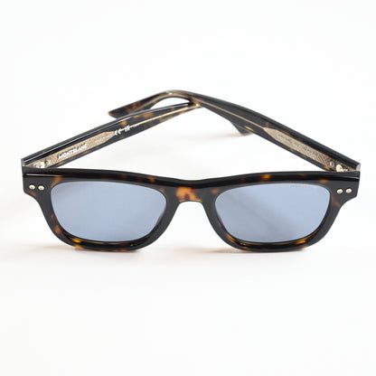 Montblanc MB0254S 002 Mens Authentic Sunglasses Havana/Blue, 53mm - New