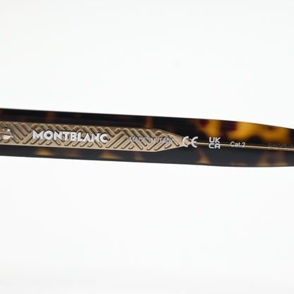 Montblanc MB0254S 002 Mens Authentic Sunglasses Havana/Blue, 53mm - New