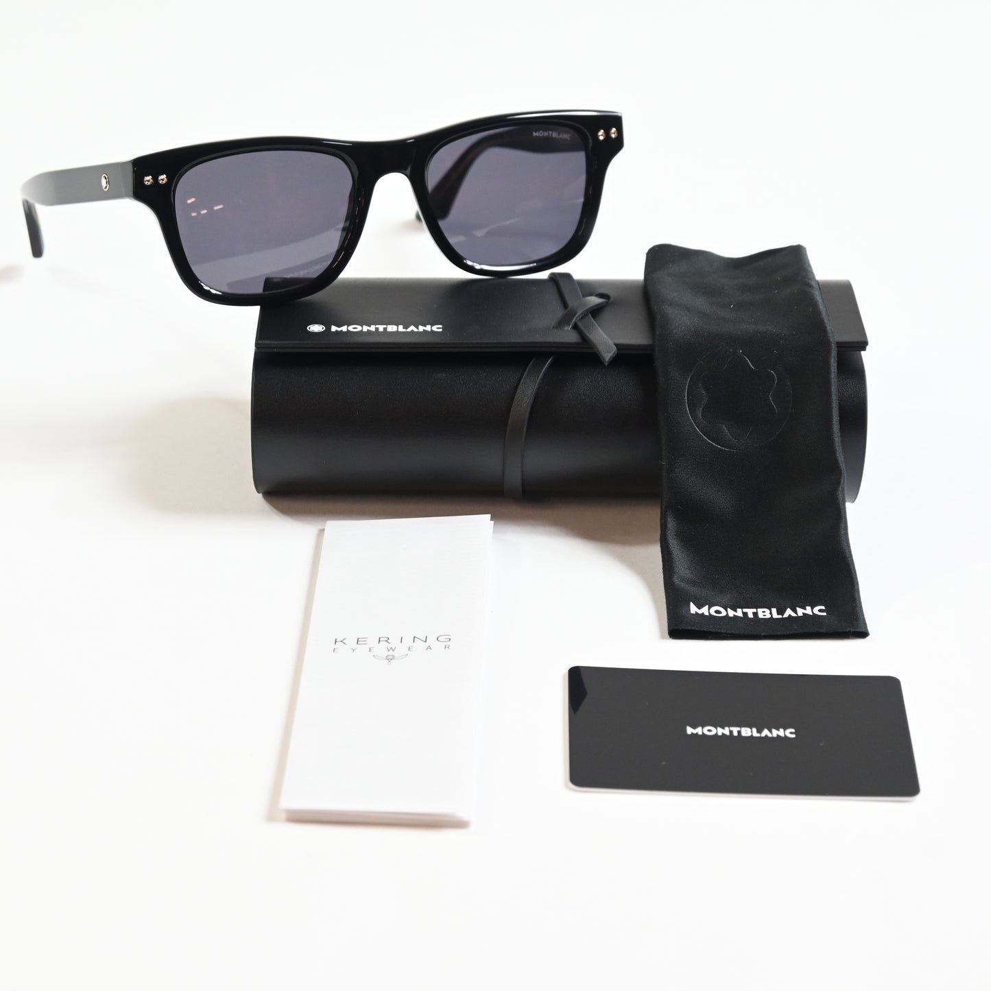 Montblanc MB0254S 001 Mens Authentic Sunglasses Black, 53mm - New