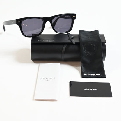 Montblanc MB0254S 001 Mens Authentic Sunglasses Black, 53mm - New