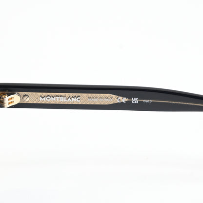 Montblanc MB0254S 001 Mens Authentic Sunglasses Black, 53mm - New