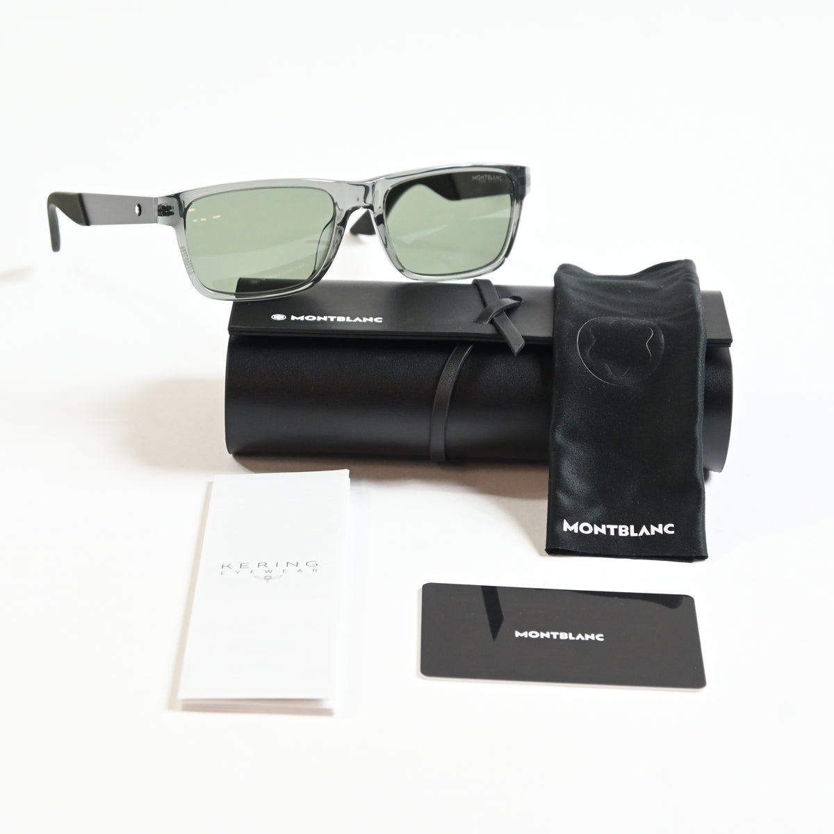 Montblanc MB0299S 003 Mens Authentic Sunglasses Green/Black, 54mm - New